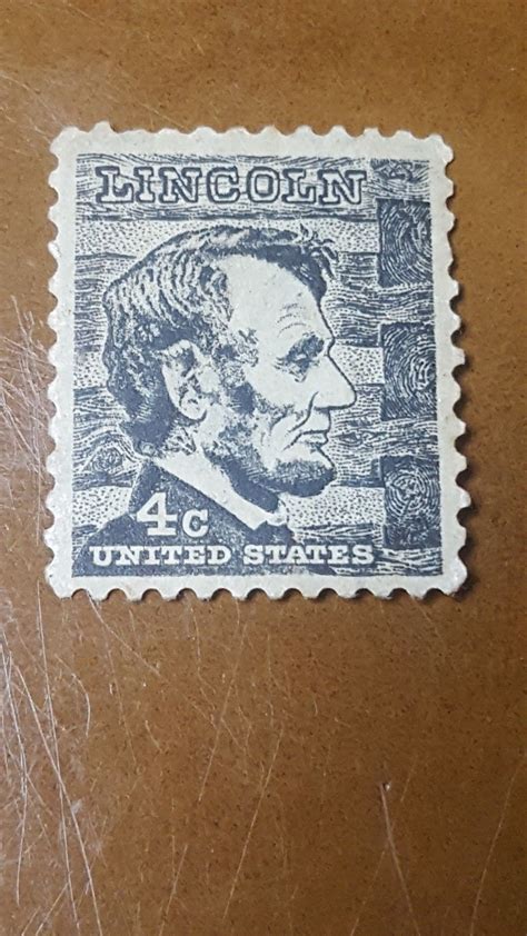 lincoln 4 cent stamp|lincoln 4c stamp used.